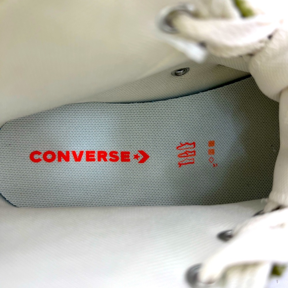 CONVERSE💯CHUCK TAYLOR ALL STAR SHERPA PLATFORM“DARK MOSS BOLD MANDARIN” SIZE 6 - Picture 12 of 13